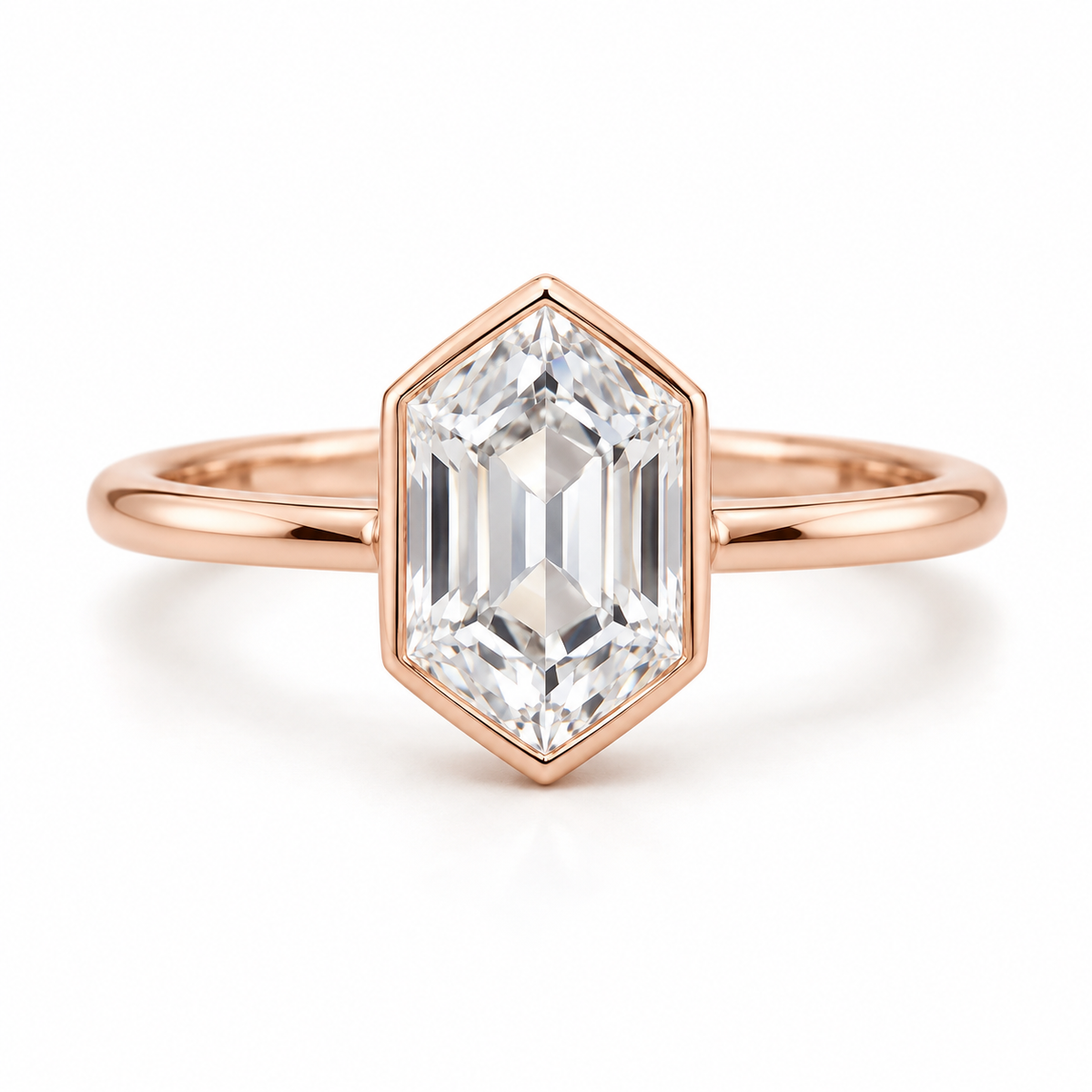 Briony Hexagon Bezel — front view